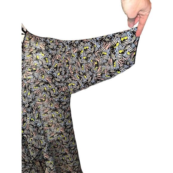 Lularoe Kimono Swim Cover Up Cardigan Sheer Pink Purple Black Shirley M - Picture 8 of 10